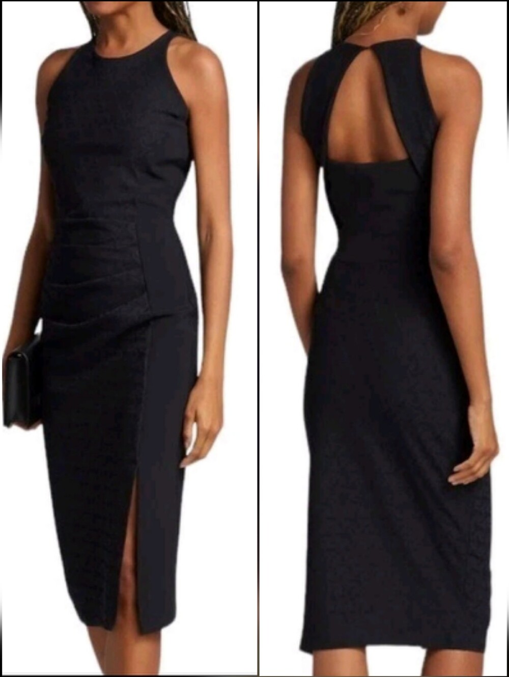 Chiara Boni La Petite Robe Rocca Textured  Midi Coctail Dress